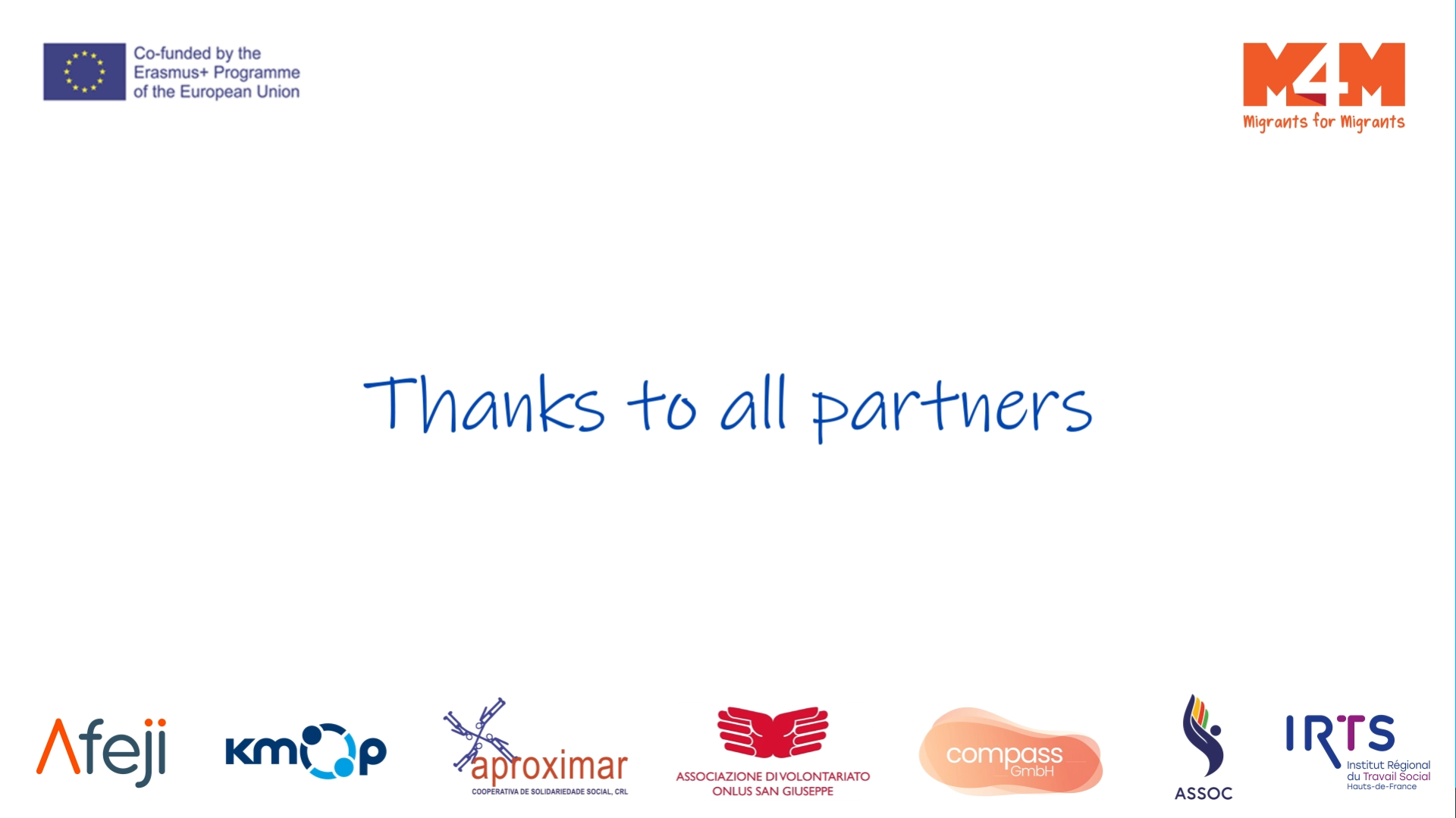M4M - Thanks to all partners
