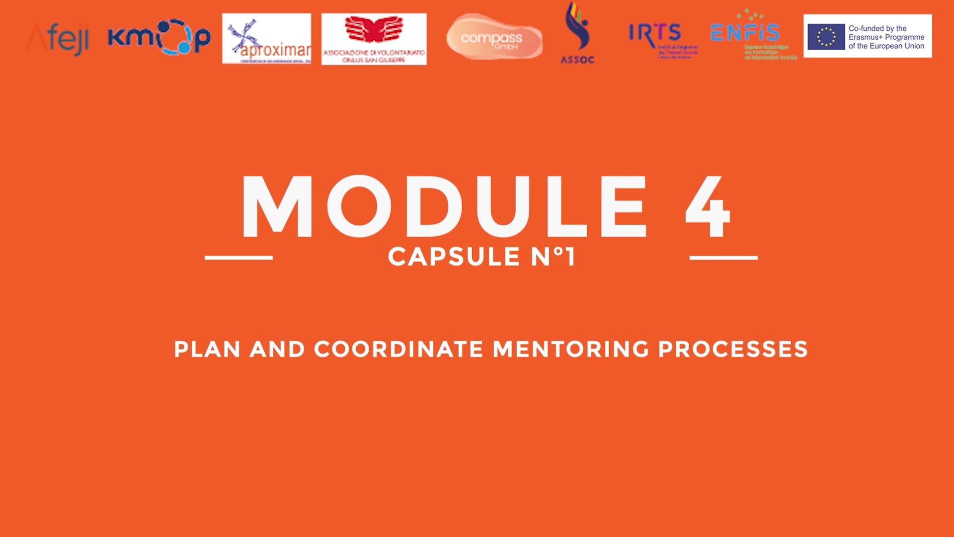 M4M - Module 4 Capsule 1 - Plan and coordinate mentoring process