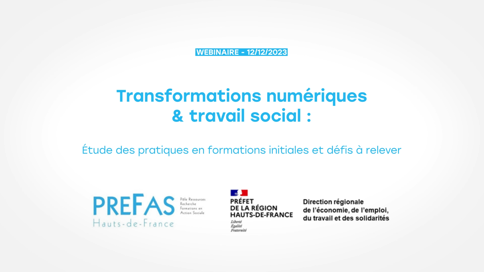 Webinaire - Transformations numériques et travail social - PREFAS HDF