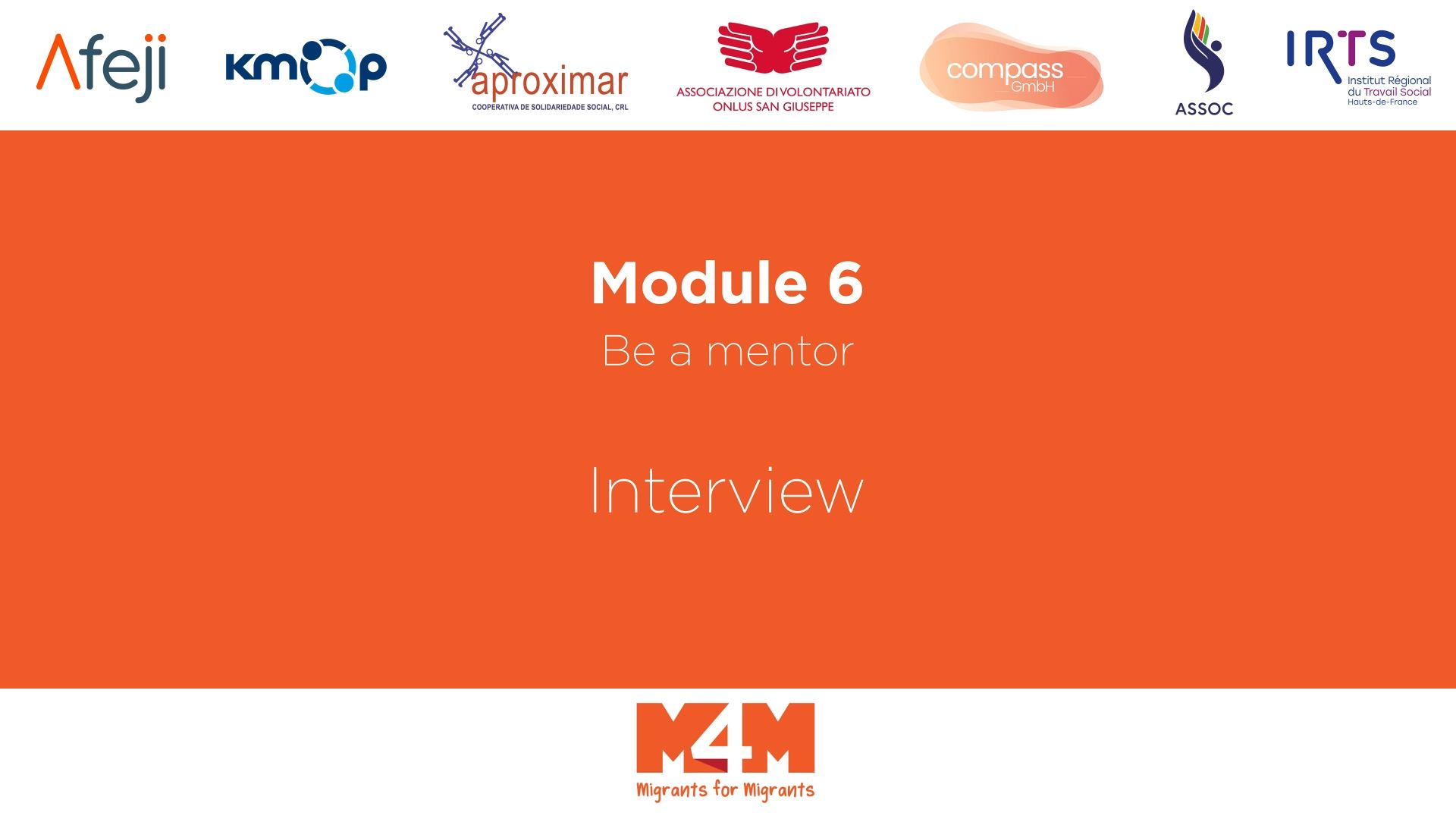 M4M - Module 6 Capsule 1 - Be a mentor